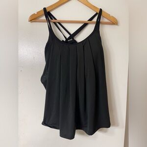 HALARA Black Tank with Open Back